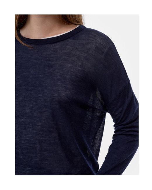 Closed Blue Crew Neck Sweater Made Of Wool