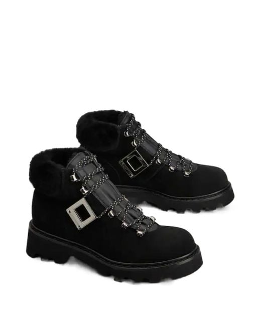 Roger Vivier Black Viv' Rangers Truck Booties