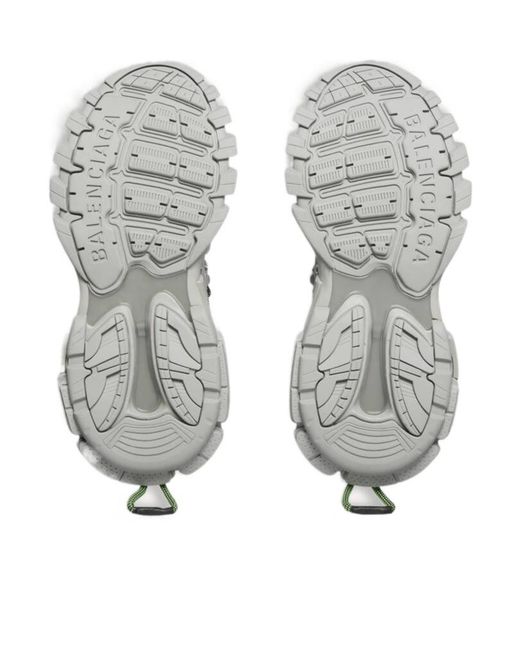 Balenciaga Gray Track Trail Laces Panelled Low-Top Sneaker for men