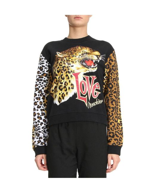 Moschino Black Print Sweater