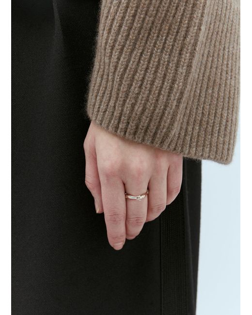 Bottega Veneta Brown Sardine Ring