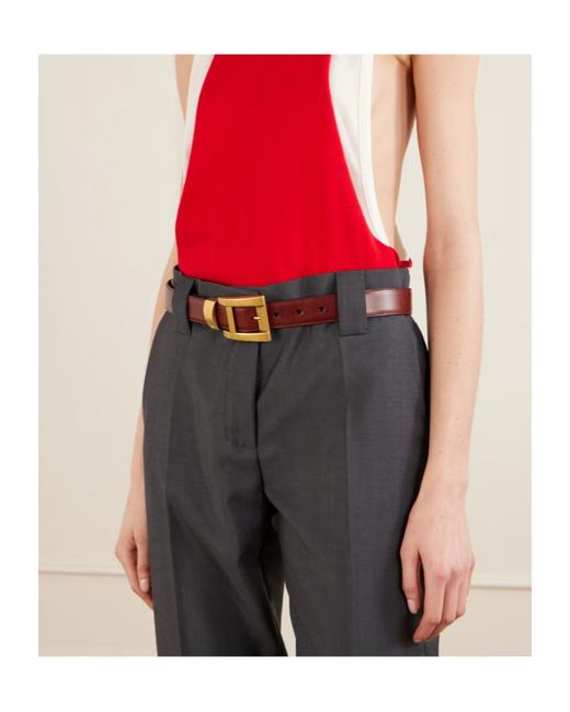 Versace Brown Rectangular-Buckle Belt