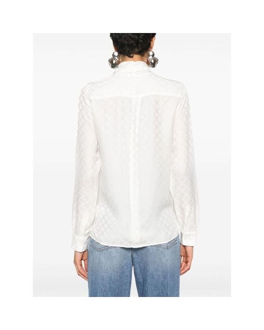 Etro White Monogram-Jacquard Shirt