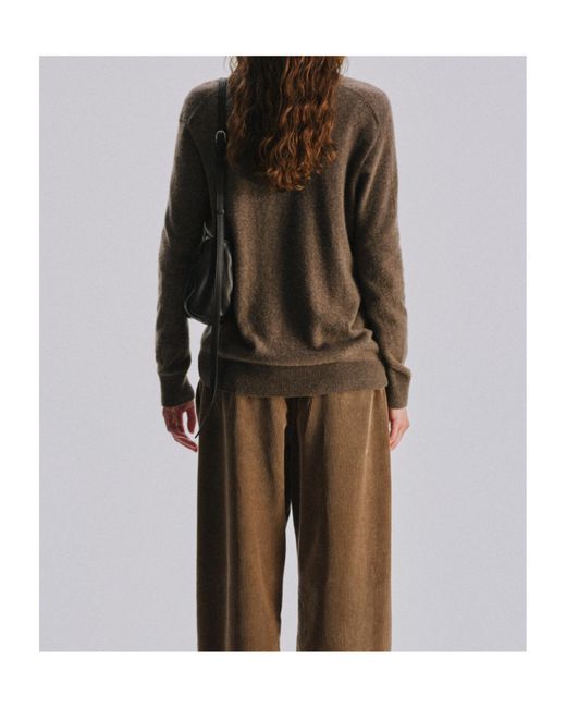 The Row Brown Long-Sleeved Sweater