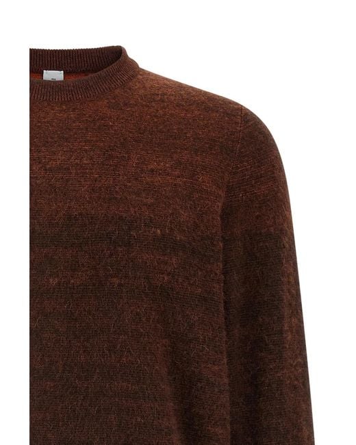 Berluti Brown Crewneck Knit Sweater for men