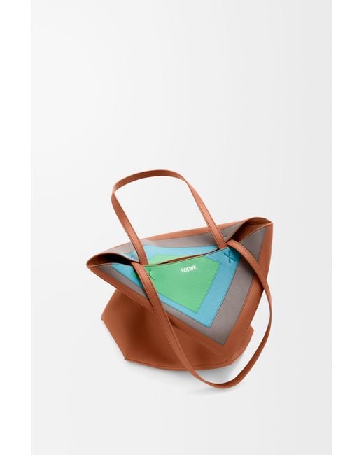 Loewe Blue Medium Puzzle Fold Tote Bag