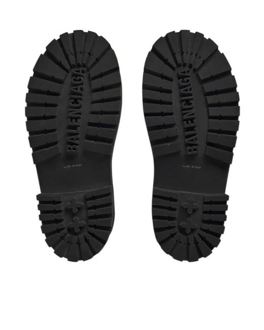 Balenciaga Black Strike Charm Platform Boots