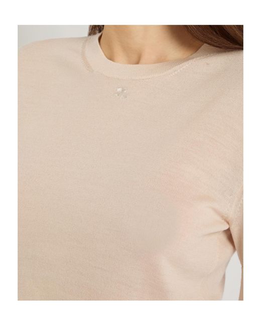 Courreges White Short-Sleeved Knitwear