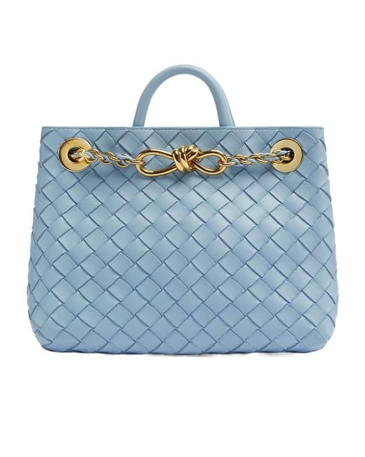 Bottega Veneta Blue Small Andiamo Chain