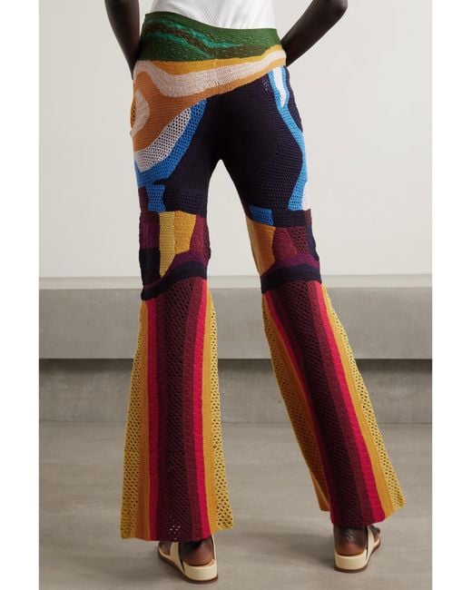 Gabriela Hearst Crocheted Flared Pants