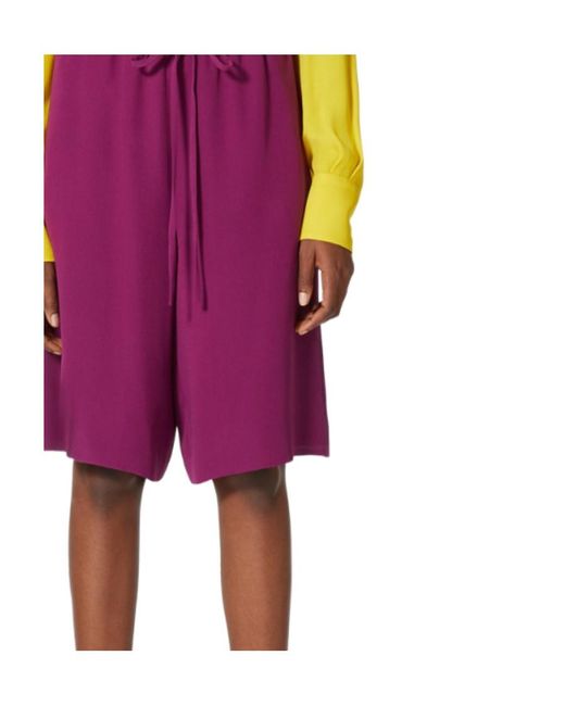 Valentino Purple Cady Couture Bermuda Shorts