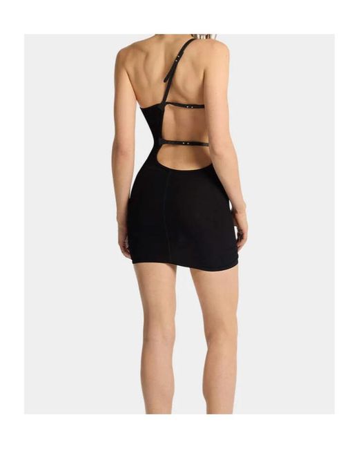 DSquared² Black Chic Night Mini Jersey Dress