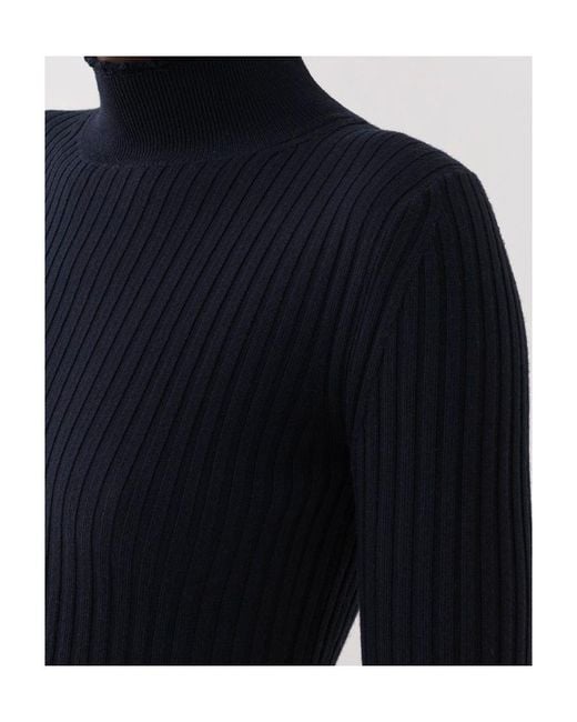 Chloé Blue Chloé High-Neck Knitted Jumper