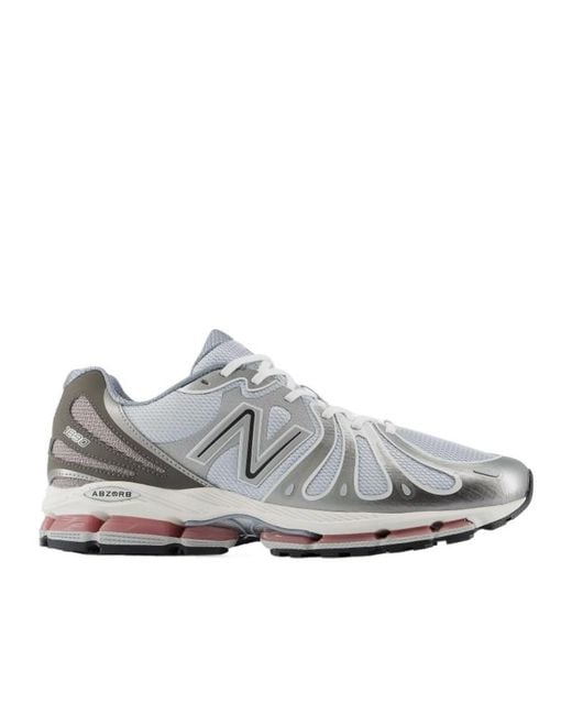 New Balance Gray 1890 Lace-Up Sneakers for men