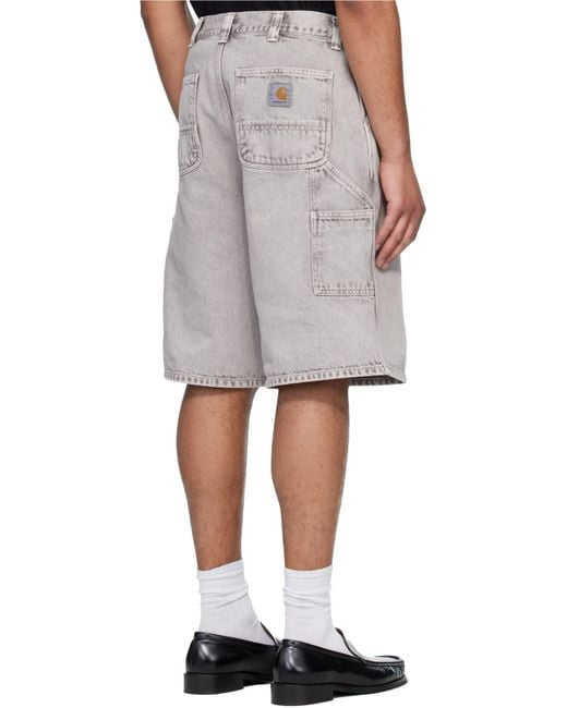 Carhartt Gray Og Denim Shorts for men