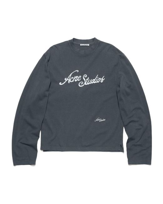Acne Blue Logo Sweatshirt for men