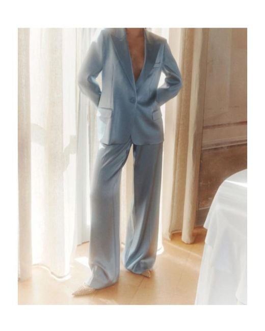 Marella Blue Satin Trousers