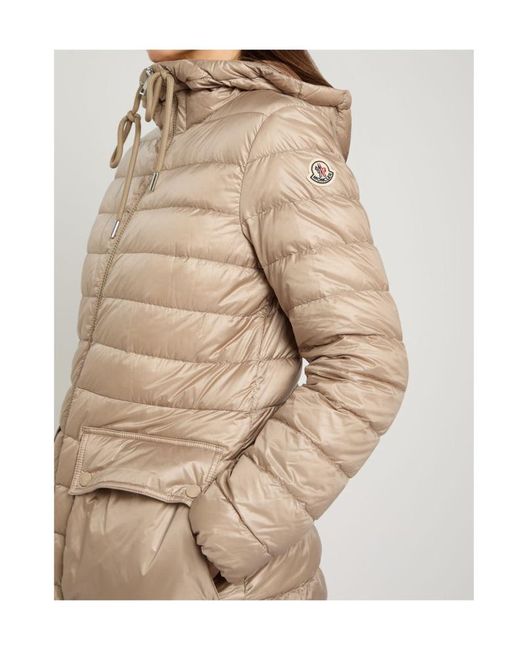 Moncler Natural Jasmin Padded Hooded Shell Parka