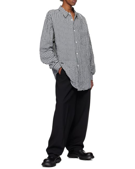 Marni Black Pleat Detailed Straight-Leg Trousers for men