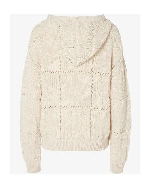 Fendi White Hooded Knitwear