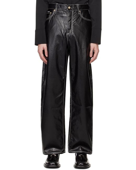 Eytys Black Belt Loops Slacks for men