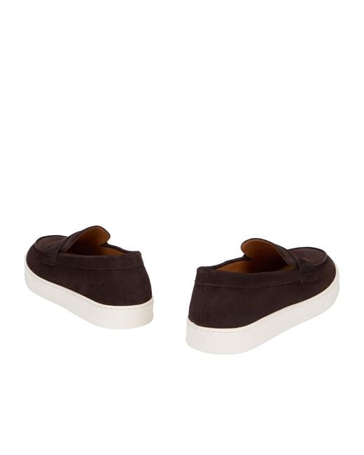 Doucal's Brown Slip-On Penny Loafers for men