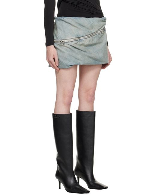 DIESEL Blue De-Clot-S1 Short Denim Skirt