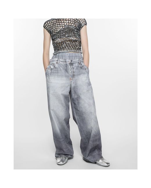 Acne Blue Printed Trousers