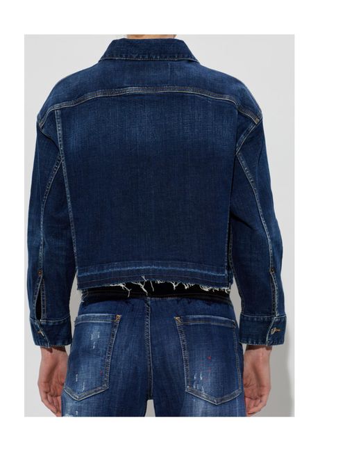 DSquared² Blue Distressed Jacket
