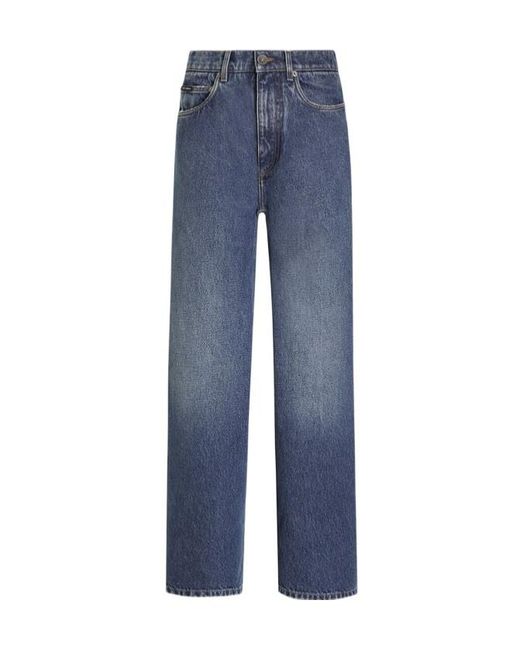 Dolce & Gabbana Blue 5-Pocket Loose Fit Jeans