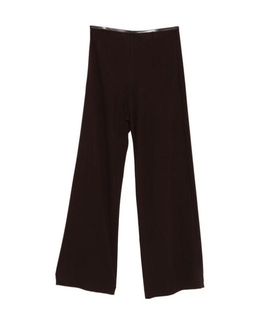 Semicouture Black Wide-Leg Casual Pants