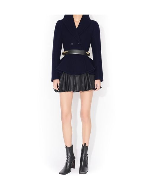 Alaïa Blue Alaïa Peplum Peacoat
