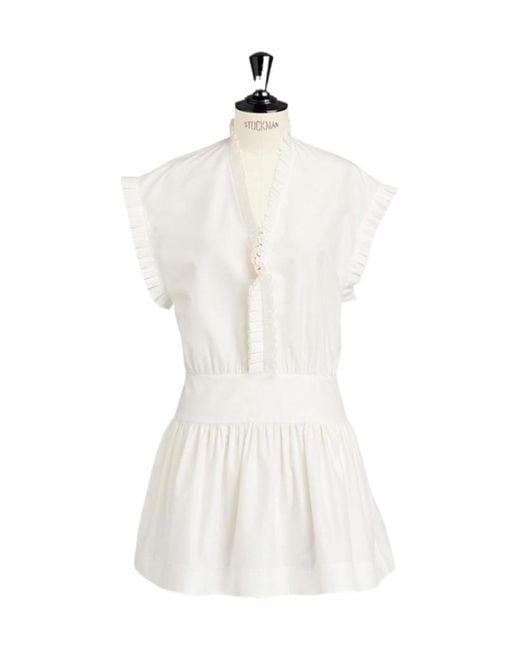 Dior Women's White Iviera Short Flared Dress