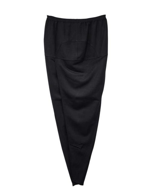 Rick Owens Black Solid-Color Skirt