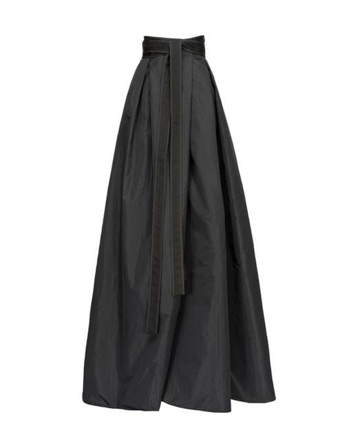 Pinko Black Belted A-Line Skirt