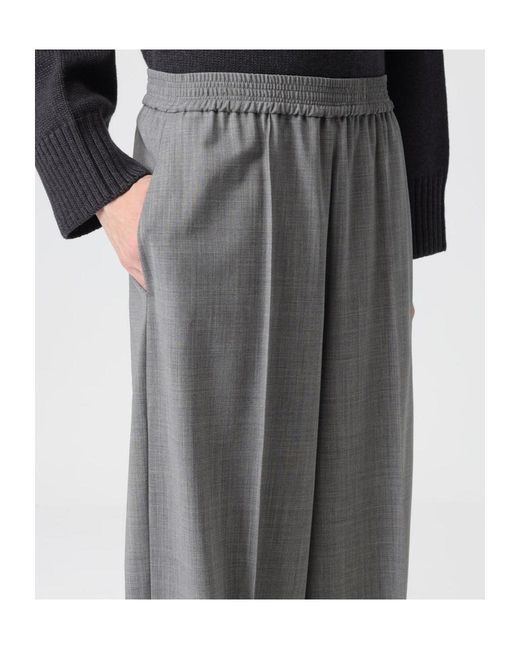 Fabiana Filippi Gray Elastic Waist Casual Pants