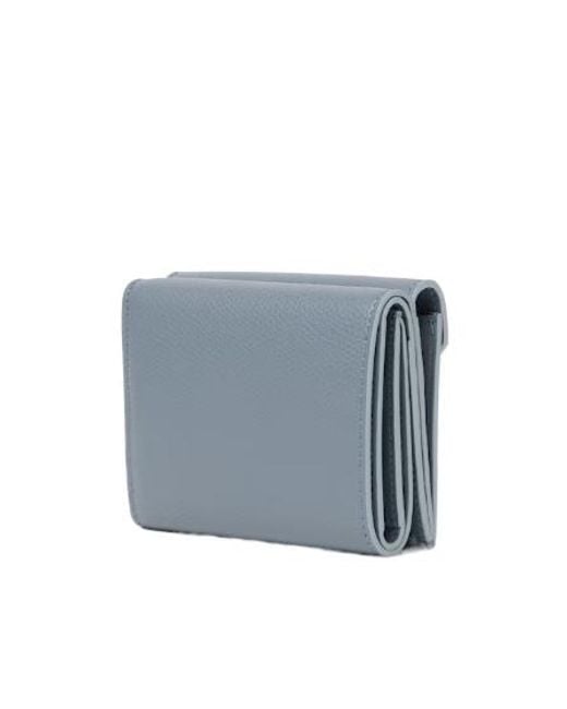 Fendi Blue Ff Diamonds Tri-Fold Wallet