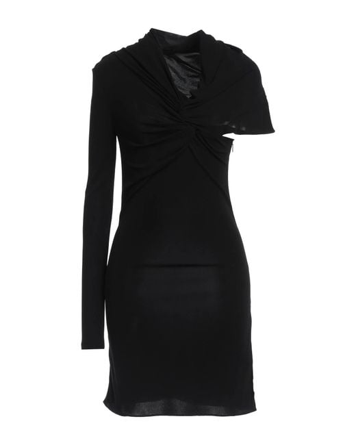 Saint Laurent Black Jersey Flared Dress