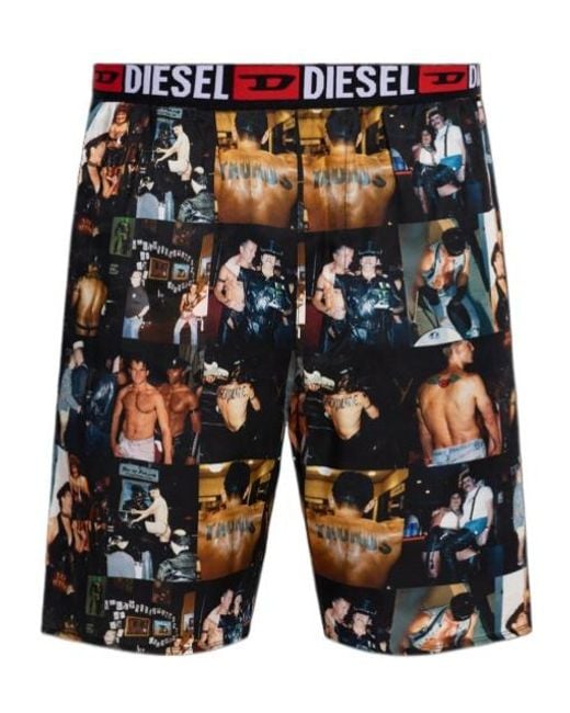 DIESEL Blue X Tom Of Finland Foundation Graphic-Print Shorts for men
