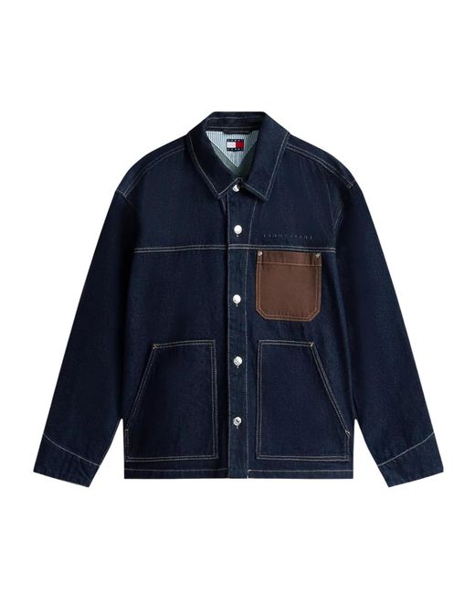 Tommy Hilfiger Blue Relaxed Denim Chore Jacket for men