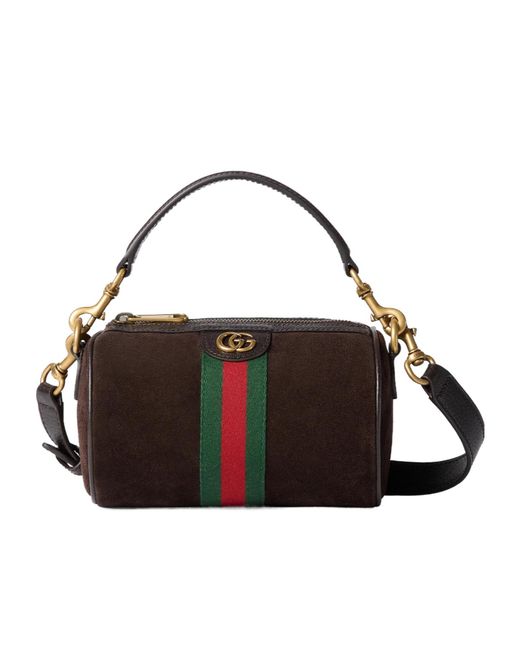 Gucci Brown Ophidia Cylinder Mini Top Handle Bag