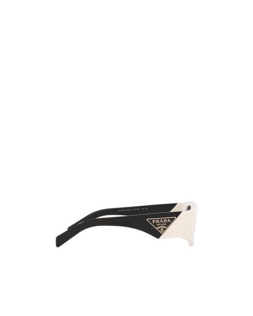 Prada White Eyewear Rectangular-Frame Sunglasses for men