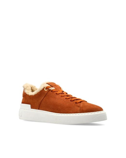 Balmain Brown B Court Sports Shoes
