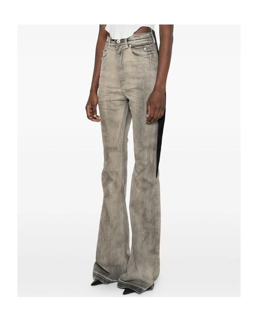 Rick Owens Gray Botan Bootcut Jeans