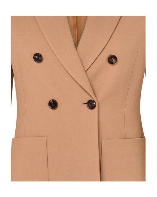 Chloé Natural Double-Breasted Blazer
