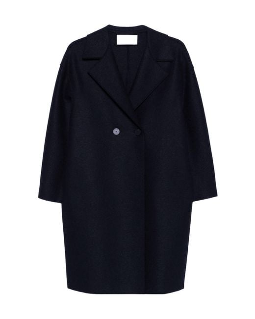 Harris Wharf London Blue Long-Sleeved Coat