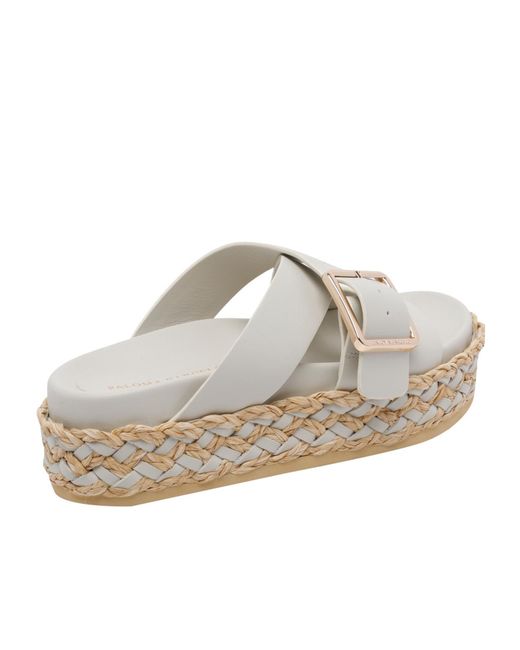 Paloma Barceló Gray Paloma Barceló Round Toe Sandals