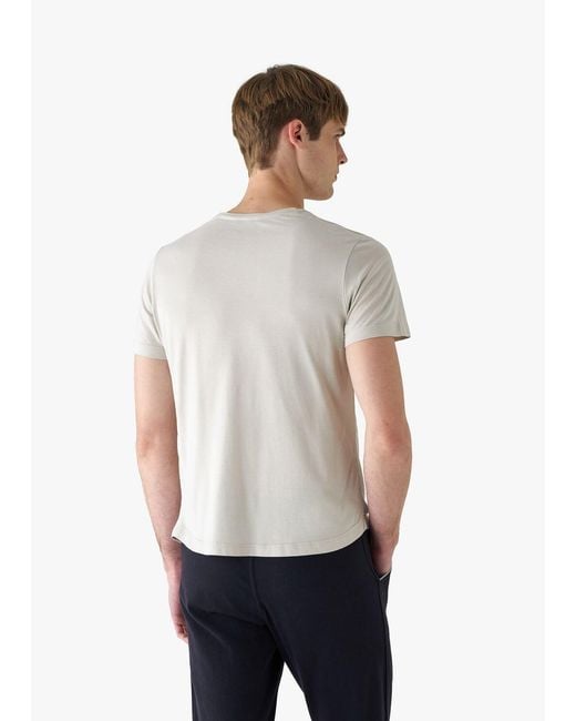 Loro Piana White Short-Sleeved Jersey T-Shirt for men