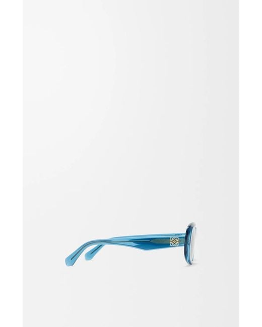 Loewe Blue Mini Anagram Steps Rectangular Sunglasses