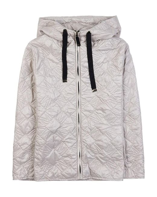 Max Mara Gray Hooded Jacket